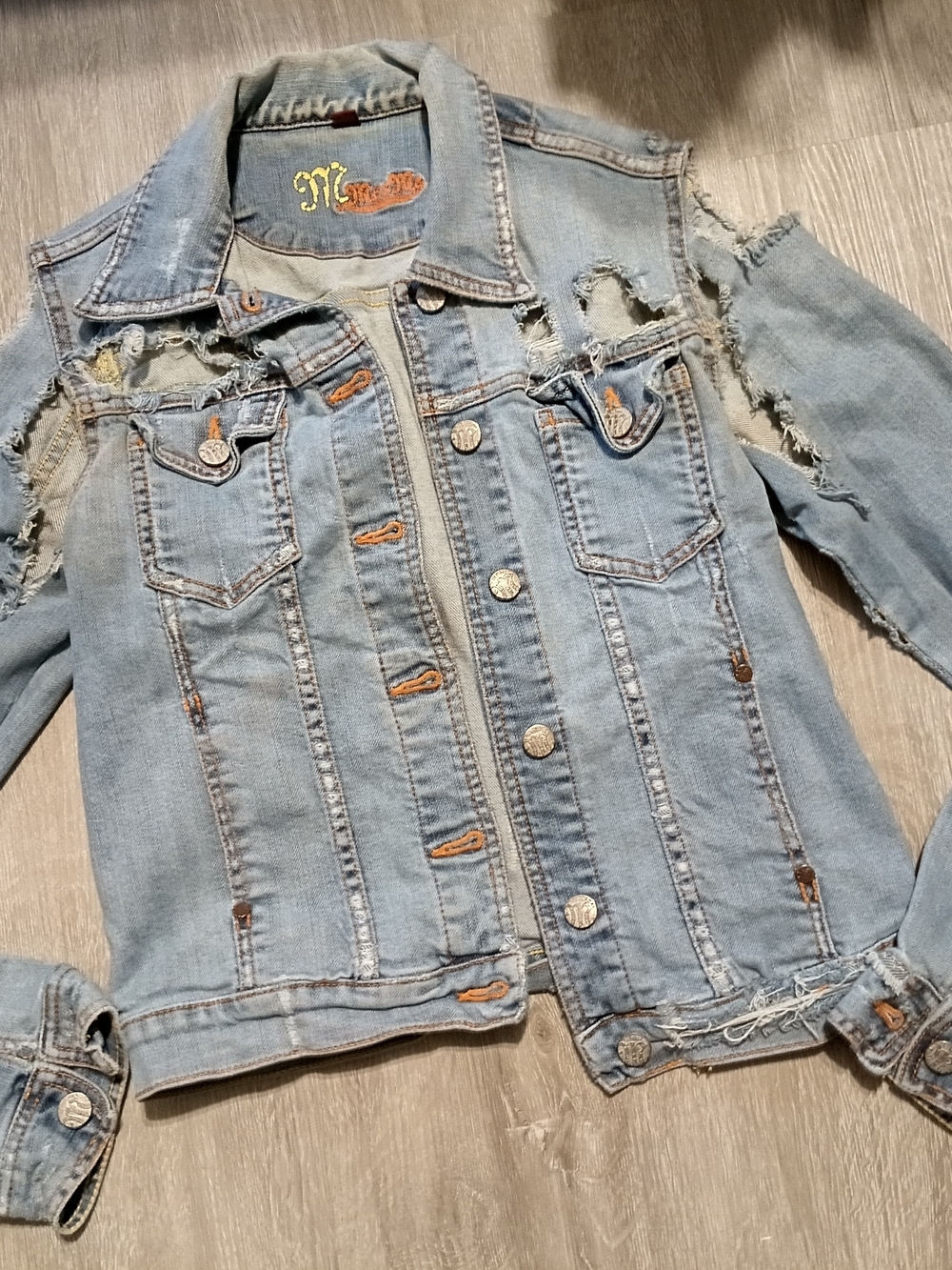 Women's Miss Me Brand Distressed Denim Jacket